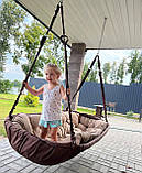 Гойдалки садові для дорослих, Дитяча гойдалка для дому, Підвісна гойдалка 90х180 см, Крісло-гойдалка, фото 2