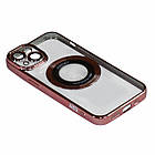 Магнітний чохол XON PhoneCase Magnetic для iPhone 13 (PCMC1113100P 8246) Рожевий/Прозорий, фото 3