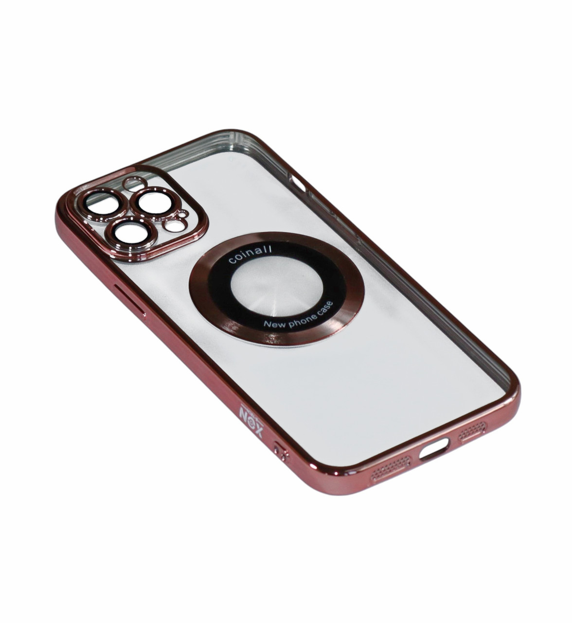 Магнітний чохол XON PhoneCase Magnetic для iPhone 12 Pro Max (PCMC1112400P 8260) Рожевий/Прозорий, фото 1