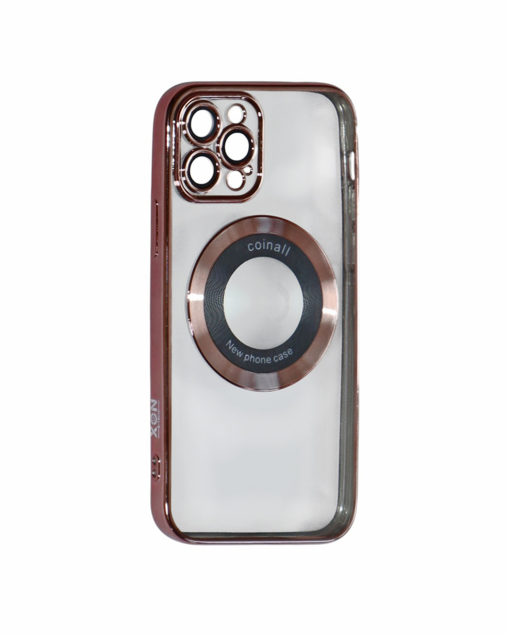 Магнітний чохол XON PhoneCase Magnetic для iPhone 12 Pro (PCMC1112300P 8277) Рожевий/Прозорий, фото 1