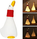 Нічник дитячий силіконовий Качка з шарфом Dream Duck A013, фото 3