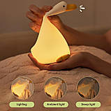 Нічник дитячий силіконовий Качка з шарфом Dream Duck A013, фото 4