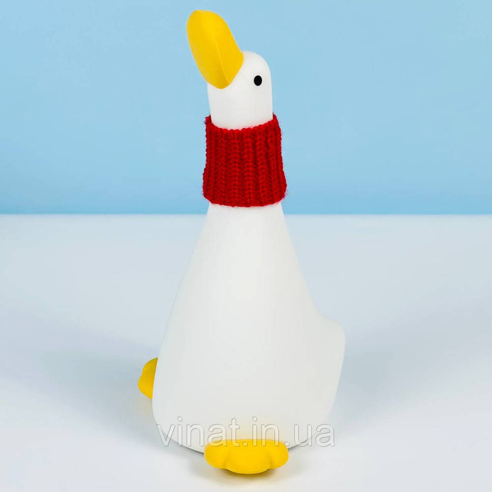 Нічник дитячий силіконовий Качка з шарфом Dream Duck A013, фото 1
