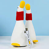 Нічник дитячий силіконовий Качка з шарфом Dream Duck A013, фото 5