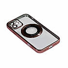 Магнітний чохол XON PhoneCase Magnetic для iPhone 12 (PCMC1112100P 8284) Рожевий/Прозорий, фото 3