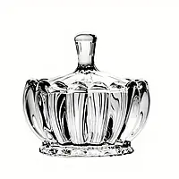 Цукорниця скляна з кришкою Корона 106мм Helios 6300