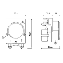 Насос дозатор Germac G300 (AQUA Італія) перистальтичний з регулюванням 0-3 л/год 230V для миючого засобу, фото 3