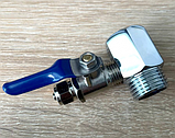 Латунне з'єднання (Врізка металева 1/2" наружна різьба х 1/2" внутрішня різьба х 1/4" внутрішня різьба), фото 5