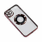 Магнітний чохол XON PhoneCase Magnetic для iPhone 11 Pro Max (PCMC1111400P 8307) Рожевий/Прозорий, фото 3