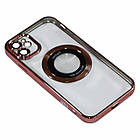 Магнітний чохол XON PhoneCase Magnetic для iPhone 11 (PCMC1111100P 8321) Рожевий/Прозорий, фото 3