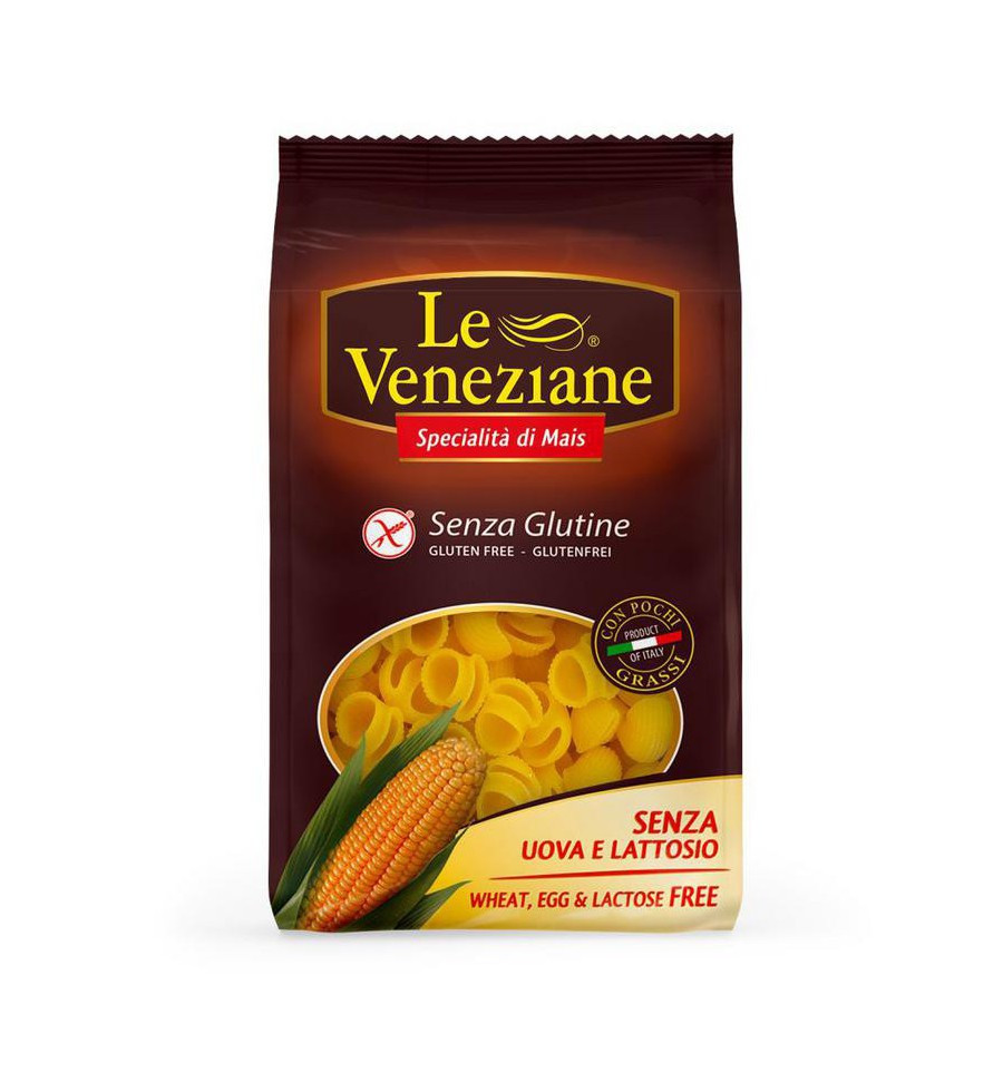 Макарони без лактози та глютену Le Veneziane Pipe Rigate 250гр