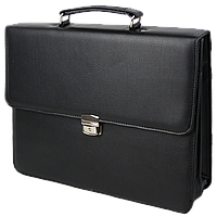 Невеликий чоловічий портфель із еко шкіри Exclusive чорний DS