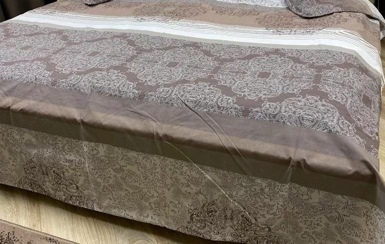 Полуторне простирадло на резинці 120х190х20, бязь Голд, принт: Олівець