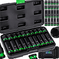 Набор ударных торцевых головок 1/2» 10-19мм Wuber (Польша)