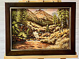 Картина Пейзаж з бурштину " Гірський пейзаж " 30*40 см, фото 3