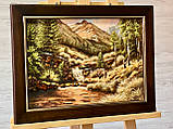 Картина Пейзаж з бурштину " Гірський пейзаж " 30*40 см, фото 2