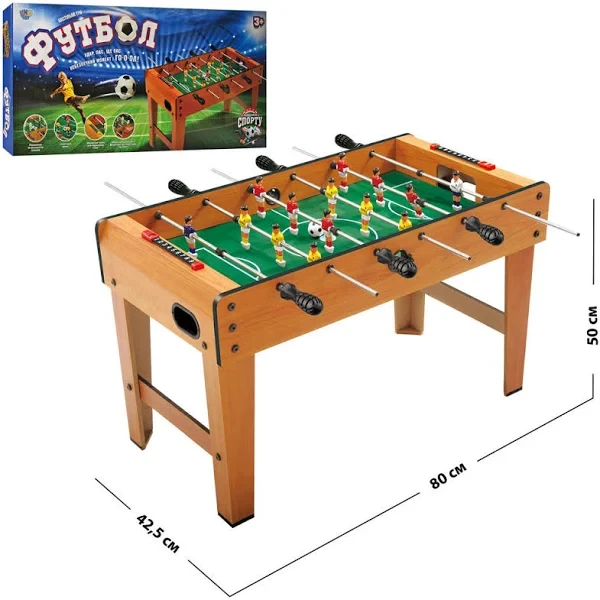 Футбол ZC 1017 B дерев'яний, на ніжках, шкала ведення рахунку, кор., 80-42,5-50 см., фото 1