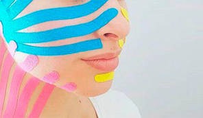 Стрічка для тейпування кінезіо тейп Kinesio tape 500 х 2.5 см Синя, фото 3