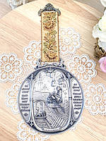 Німецький олов'яний настінний барельєф, харчове олово, Німеччина, Карл Шпіцвег "Іпохондрік"