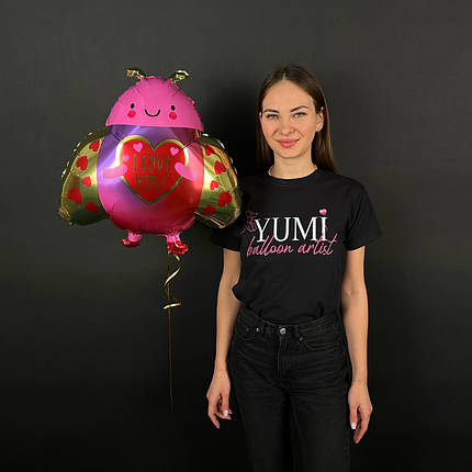 Фігура ANAGRAM-АН210 Жучок рожевий з крилами I Love You (УП), фото 3