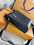 Чоловіча сумка Louis Vuitton Discovery BB стильна месенджер чорна якість преміум, фото 5