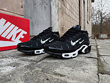 Чоловічі кросівки Nike Air Max Plus TN Black White чорні з білим, фото 4