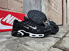 Чоловічі кросівки Nike Air Max Plus TN Black White чорні з білим, фото 3