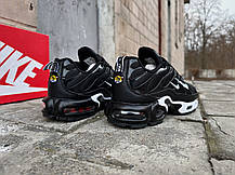 Чоловічі кросівки Nike Air Max Plus TN Black White чорні з білим, фото 6