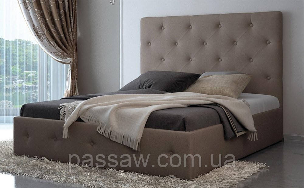 Ліжко "Лафеста" 180 з підіймальним механізмом і місткою нішею для зберігання білизни