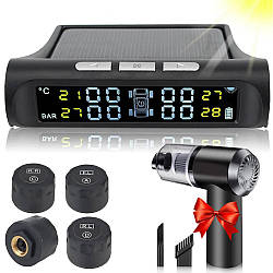 Датчик тиску шин TPMS+SOLAR + Подарунок Автопилосос Vacuum cleaner / / Система контролю тиску в шинах