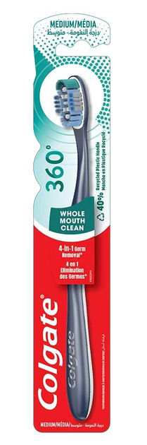 Зубна щітка Colgate 360 Whole Mouth Clean середньої жорсткості