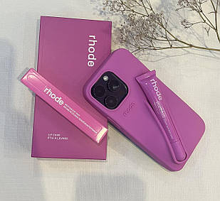 Чохол Rhode на iPhone 15 pro max в коробці з блиском Rhode в кольорі  Shortcake" Lip Case