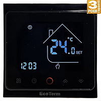 Терморегулятор EcoTerm PRO WI-FI Anthracite Терморегулятор для квартири Термодатчик для дому
