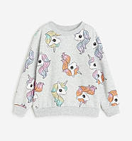 Утеплений джемпер світшот H&M на дівчинку / на флісі / р.110-116 / 4-6 років