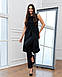 Елегантний нарядний жіночий брючний костюм без рукавів Jordan, чорний, фото 3