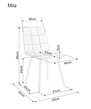 Стілець Мила вельвет коричневий, фото 6