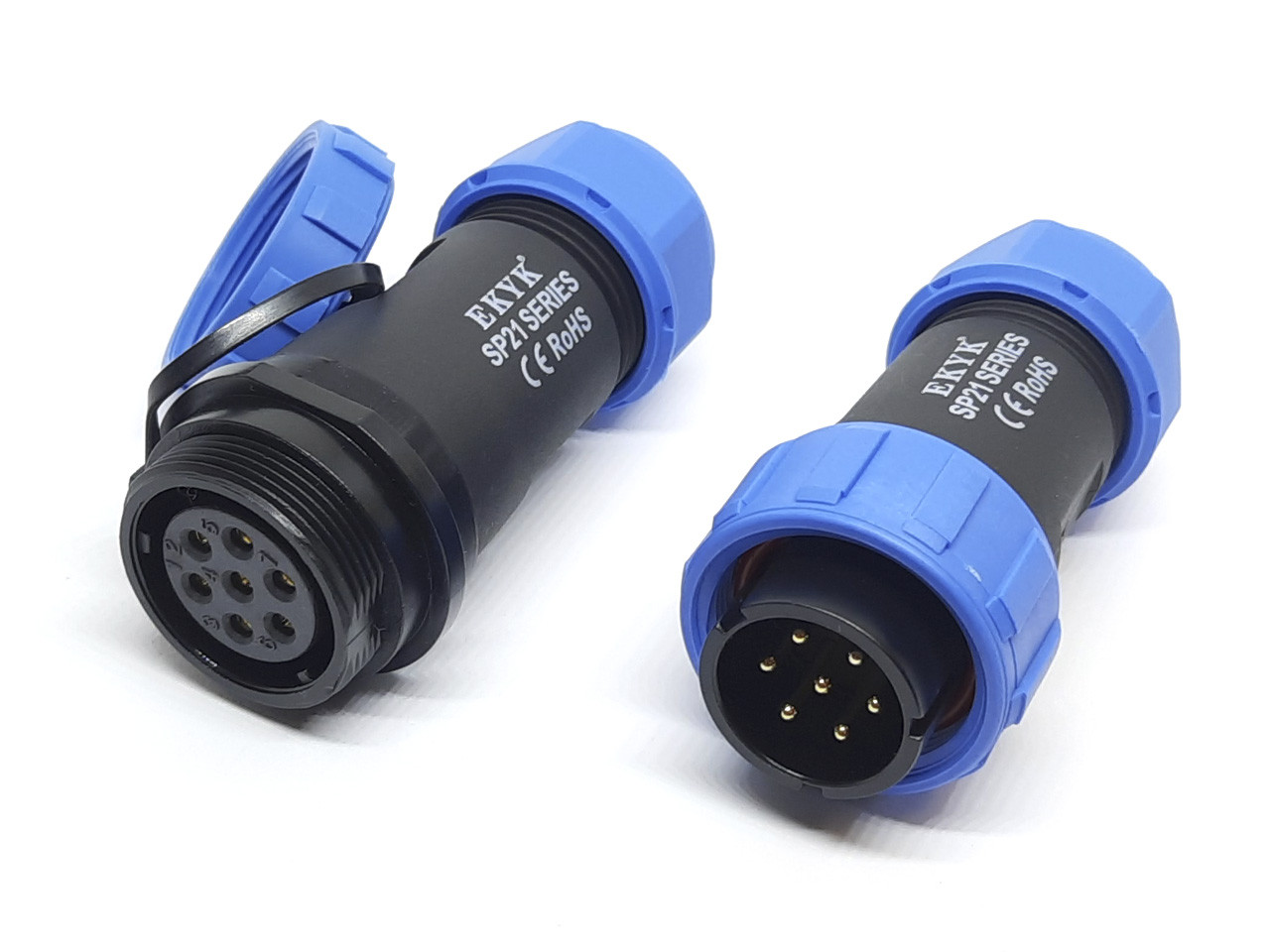 Герметичний роз'єм EKYK SP21(SD21) стикувальний 7Pin 7 контактів, IP68, фото 1