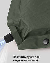 Самонадувний одномісний каремат Naturehike CNK2450WS020 (Green), фото 4