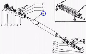 Вал ведений підбирача на комбайн Дон-1500
