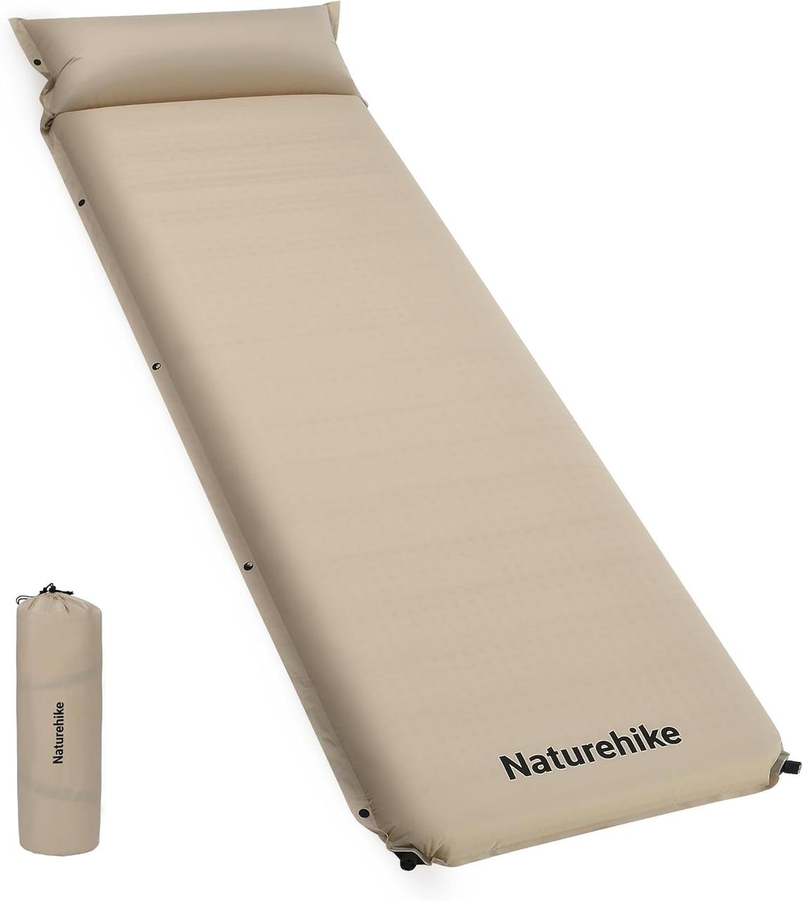 Самонадувний каремат з подушкою Naturehike CNK2450WS020 (Beige)