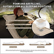 Самонадувний каремат з подушкою Naturehike CNK2450WS020 (Beige), фото 4
