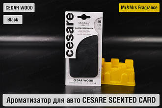 Ароматизатор для авто CESARE SCENTED CARD/АРОМАТНА КАРТКА чорний КЕДР/CEDAR WOOD – Mr&Mrs Fragrance