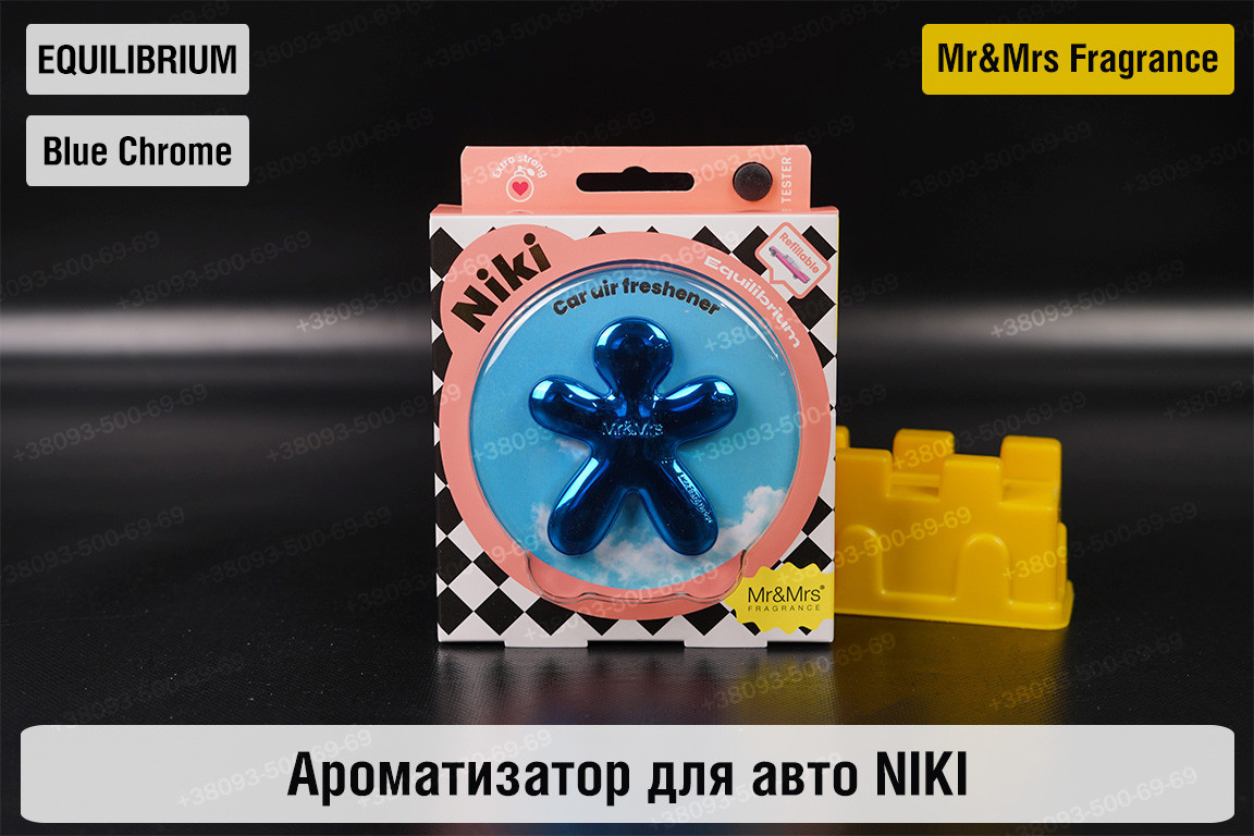 Ароматизатор для авто NIKI синій хром РІВНОВАГА/EQUILIBRIUM 2022 – Mr&Mrs Fragrance
