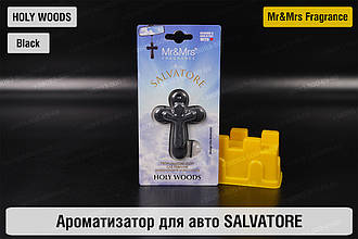 Ароматизатор для авто SALVATORE чорний с ароматом СВЯТОГО ЛІСУ/HOLY WOODS – Mr&Mrs Fragrance