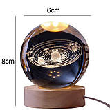 Нічник 3D Куля із сонячною системою 9321, фото 4