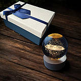 Нічник 3D Куля із сонячною системою 9321, фото 3