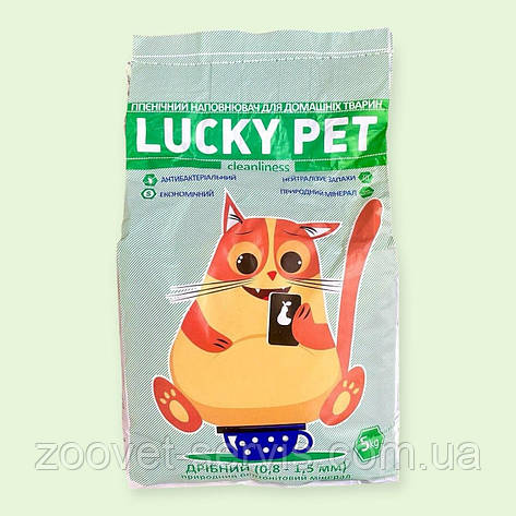 Наповнювач для котячих туалетів гігієнічний бентонітовий Lucky Pet 5 кг дрібний 0,8-1,5мл, фото 1