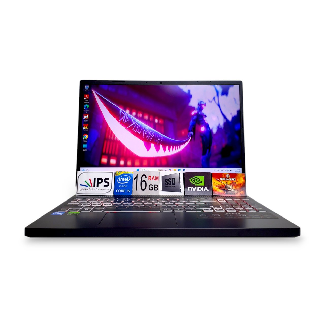 Ігровий Ноутбук Acer Nitro 5 15.6 FHD165Hz i5-12500H (12ядер) 16Gb SSD512GB RTX4060 8GB