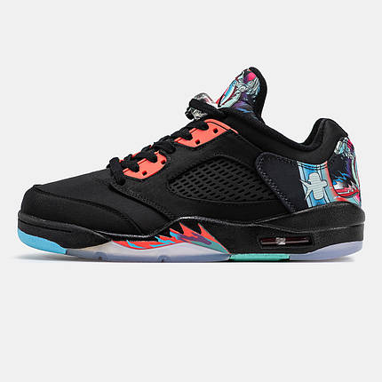 Чоловічі Кроссовки Nike Air Jordan 5 Low Chinese New Year / Найк Аїр Джордан 5 Чайніз Нью Ер Низькі Чорні, фото 1