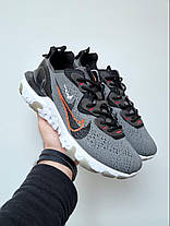 Чоловічі Кросівки Nike React Vision Grey Orange / Найк Реакт Віжен Сірі з Помаранчевим, фото 4